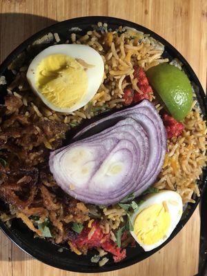 Chicken Boneless Biriyani, very good