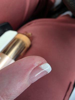 More of the same poorly done manicure.