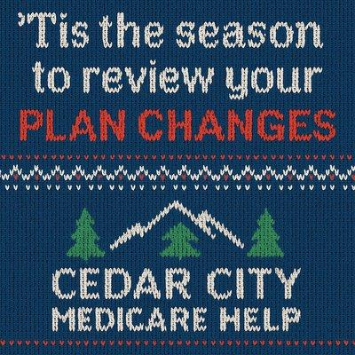 'Tis the season for cocoa, cozy sweaters...
and checking for Medicare plan changes! Free Medicare Enrollment Help, right here in Cedar!