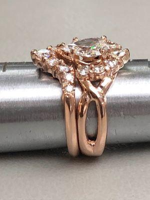 Rose gold special order with matching diamond band