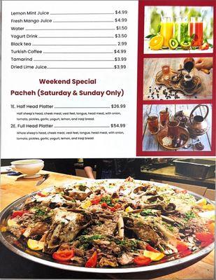 Service menu