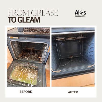 Oven Deep Cleaning - Before & After