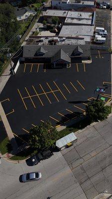 Ridge Health after seal and striping service.