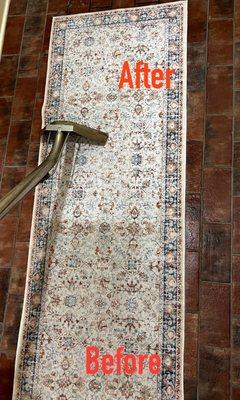 Steam cleaning rugs