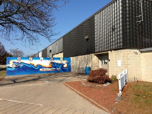 The entrance for the center.