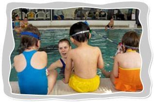 Swim class in action