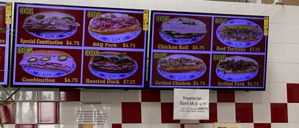 Bánh Mì Menu - 2/1/25