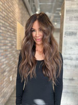 Color, cut and extensions by Aj