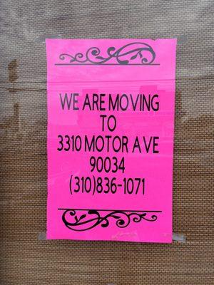 New Address, Same Phone #