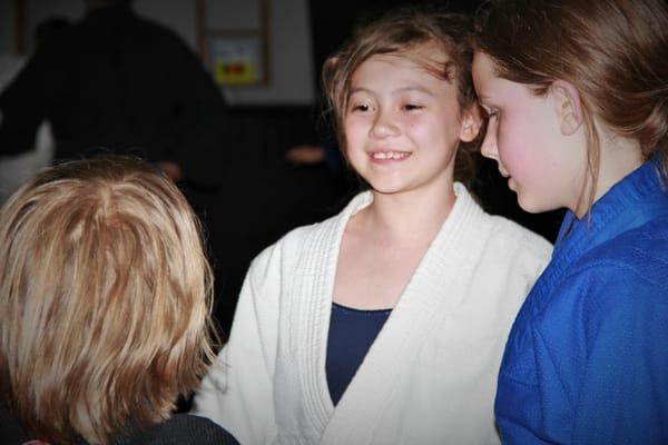 students having fun in class