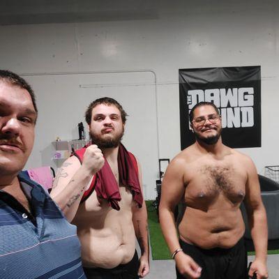 Me and My figthers coming out there cold plunge