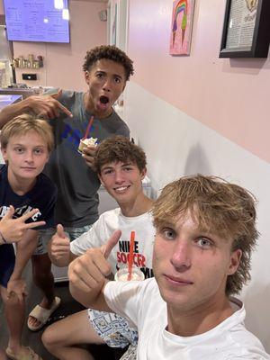 Enjoying late night scoops