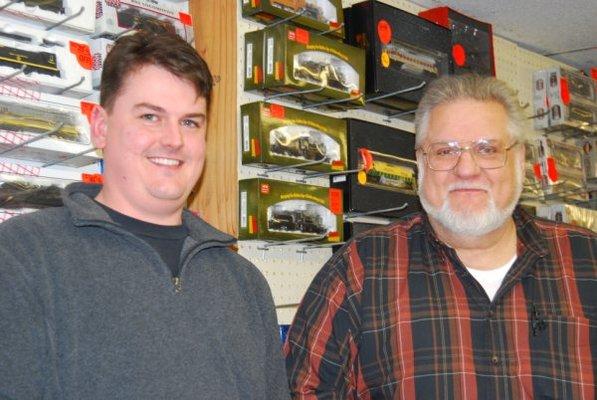 New owner Jim Dobis with previous owner Fred Moglia.