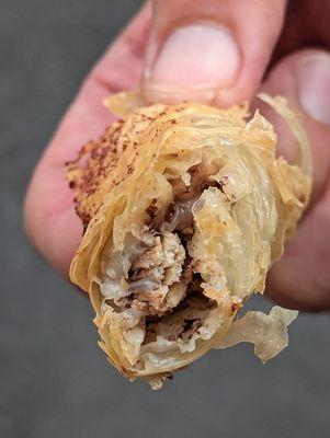 Gilman St first fridays - msakhan rolls - halal sumac chicken