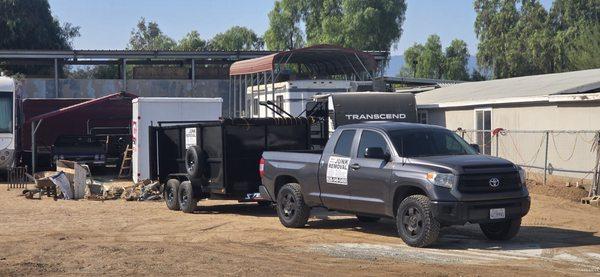 Hauled concrete, wood, Junk & more! 6x12 dump trailer Up to 10k lbs! 626-549-5450 Free estimates Text pics! #JunkRemoval