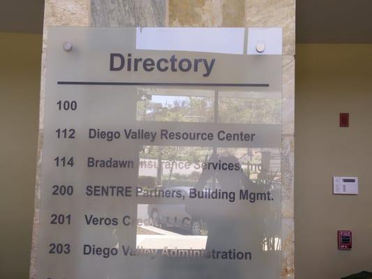 Suite 112 in Regents Bank building.