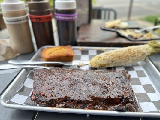 St Louis Style Ribs - Half Rack Elote Cornbread (2 pieces)