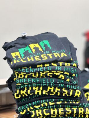 Screen printed shirts to represent your club, school, team or business.