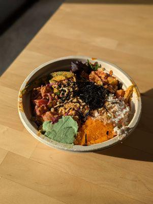 Large, build your own, poke bowl