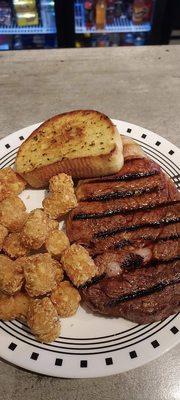 One of the tastiest ribeyes I've ever had! Nebraska beef is tasty.