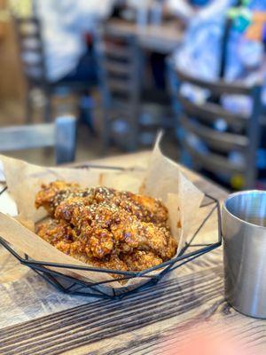 fried chicken with spicy soy sauce