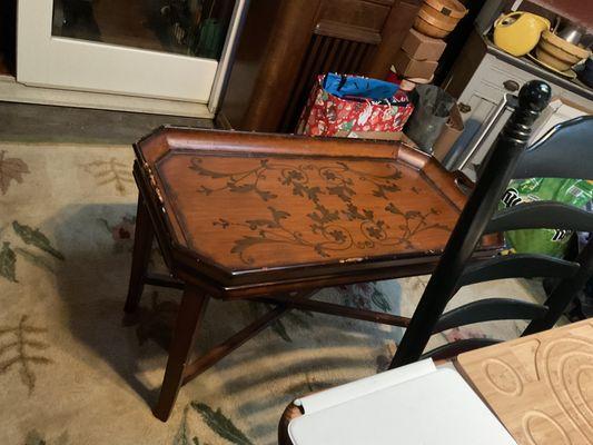 Accent oriental 36" long 23 " high hard wood