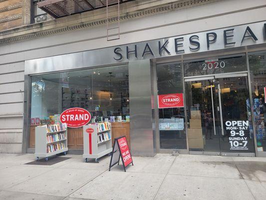 Just opened, still has the Shakespeare sign up.