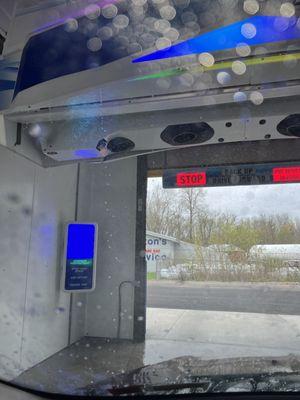 View from inside vehicle