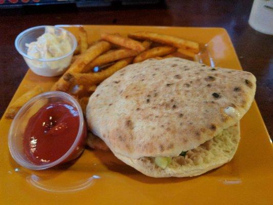Gyro with seasoned fries