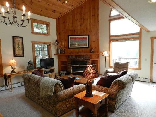 Warm and inviting fireplaces to relax by after a day on the slopes!