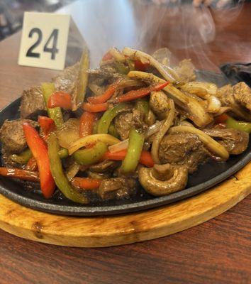 Sizzling pork adobo