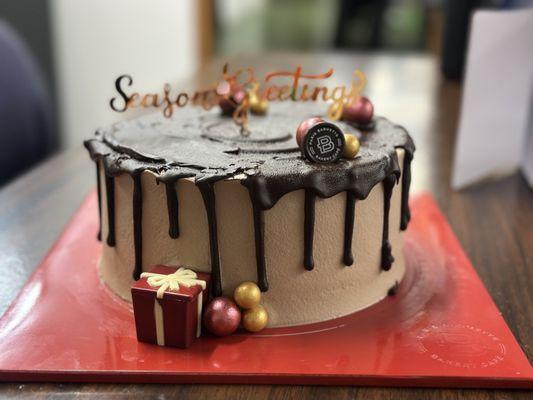 Christmas chocolate mousse cake