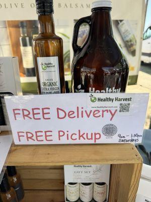 Free delivery and pickup!