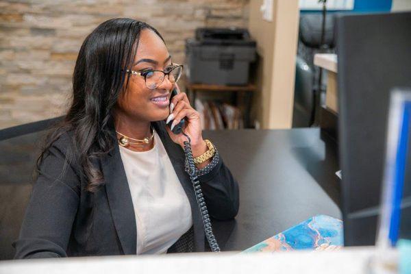 Warm and friendly front desk staff at 10 Day Smiles in Coppell TX