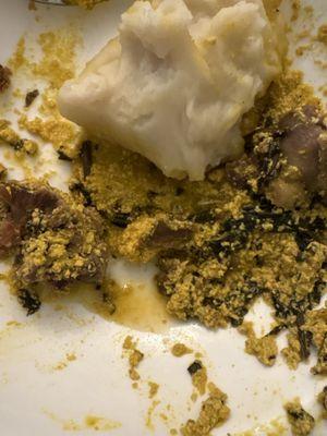 Watery Egusi Stew and nasty fufu