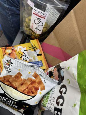 Snackies . Fav wound up being the Wavy Baby - Soy sauce flavor.