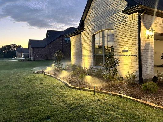 Irrigation and outdoor lights