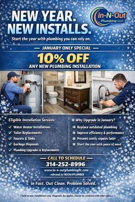 New Year Special, 10% off new installs