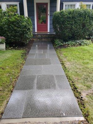 Natural granite walkway bluemist