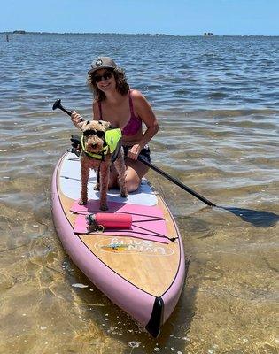 My Livin Salty Caldadesi SUP and my buddy Jesse