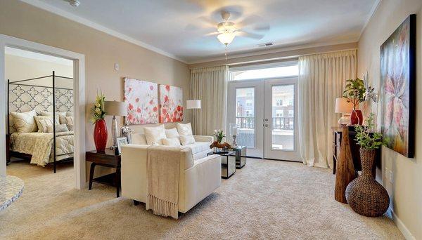 Spacious living rooms.