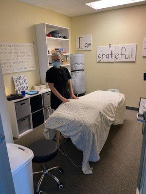 Michelle inside her studio