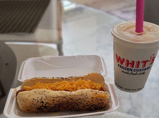 Vienna hotdog & bourbon caramel shake