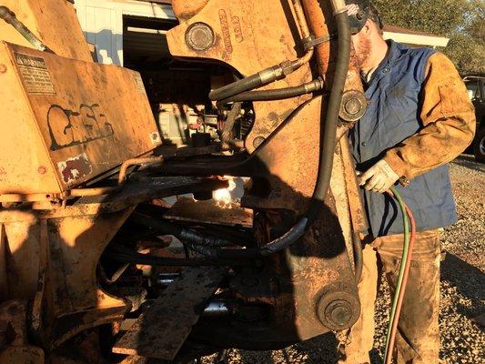 A lot of pre heat to bend the two plates that got bent back into place