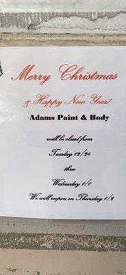 Adams Paint & Body