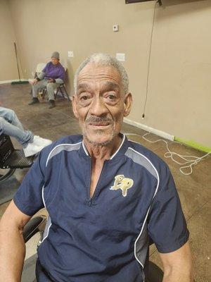 Now he has a fresh attitude Winnin Wayz Barber Shop by Bryan the Barber.