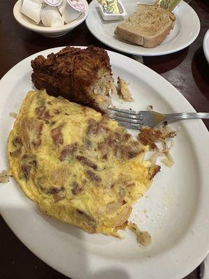 Farmers omelette and latke. Yum