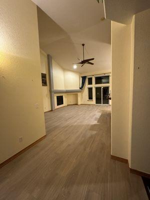 installing tiles on the floor