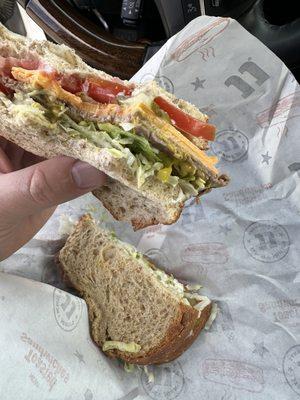 Sliver of a sliver of roast beef