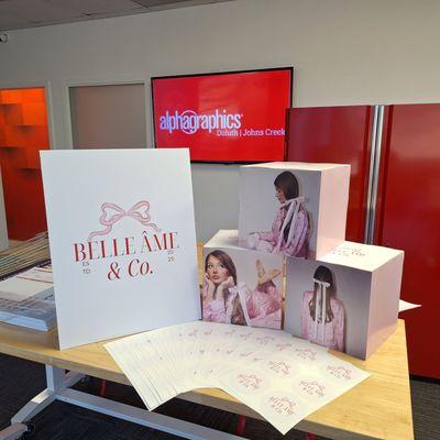 At AlphaGraphics, we create high-quality custom stickers and display products that help your brand shine.